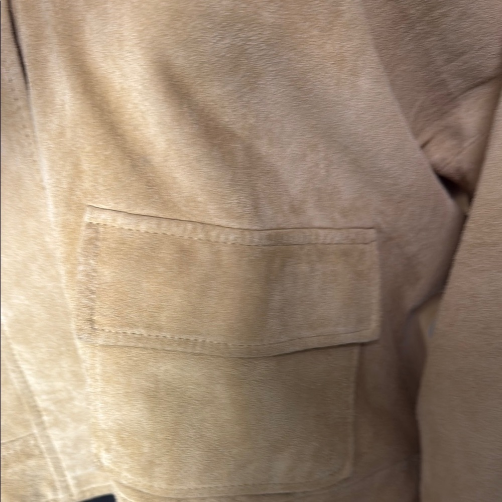 SPIEGEL WOMEN'S TAN LEATHER SUEDE JACKET SIZE 10 - Picture 5 of 13